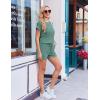 image:imageEkouaer Rompers for Women Ribbed Knit Short Jumpsuit 2026 Summer Casual Vacation OutfitsGreen