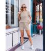 image:imageEkouaer Rompers for Women Ribbed Knit Short Jumpsuit 2026 Summer Casual Vacation OutfitsKhaki