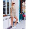image:imageEkouaer Rompers for Women Ribbed Knit Short Jumpsuit 2026 Summer Casual Vacation OutfitsKhaki