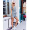 image:imageEkouaer Rompers for Women Ribbed Knit Short Jumpsuit 2026 Summer Casual Vacation OutfitsLight Blue