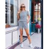 image:imageEkouaer Rompers for Women Ribbed Knit Short Jumpsuit 2026 Summer Casual Vacation OutfitsLight Blue