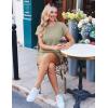 image:imageEkouaer Rompers for Women Ribbed Knit Short Jumpsuit 2026 Summer Casual Vacation OutfitsLight Green