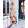 image:imageEkouaer Rompers for Women Ribbed Knit Short Jumpsuit 2026 Summer Casual Vacation OutfitsLight Khaki