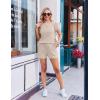 image:imageEkouaer Rompers for Women Ribbed Knit Short Jumpsuit 2026 Summer Casual Vacation OutfitsLight Khaki