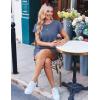 image:imageEkouaer Rompers for Women Ribbed Knit Short Jumpsuit 2026 Summer Casual Vacation OutfitsNavy