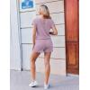 image:imageEkouaer Rompers for Women Ribbed Knit Short Jumpsuit 2026 Summer Casual Vacation OutfitsPurple