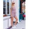 image:imageEkouaer Rompers for Women Ribbed Knit Short Jumpsuit 2026 Summer Casual Vacation OutfitsPurple
