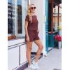 image:imageEkouaer Rompers for Women Ribbed Knit Short Jumpsuit 2026 Summer Casual Vacation OutfitsWine Red