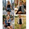 image:imageEkouaer Rompers for Women Summer Casual 2026 Sleeveless Scoop Neck Ribbed Adjustable Shorts Jumpsuit with PocketsBlack
