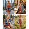 image:imageEkouaer Rompers for Women Summer Casual 2026 Sleeveless Scoop Neck Ribbed Adjustable Shorts Jumpsuit with PocketsCaramel Brown
