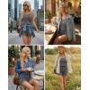 image:imageEkouaer Rompers for Women Summer Casual 2026 Sleeveless Scoop Neck Ribbed Adjustable Shorts Jumpsuit with PocketsDark Grey