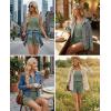 image:imageEkouaer Rompers for Women Summer Casual 2026 Sleeveless Scoop Neck Ribbed Adjustable Shorts Jumpsuit with PocketsIce Green