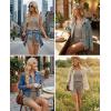 image:imageEkouaer Rompers for Women Summer Casual 2026 Sleeveless Scoop Neck Ribbed Adjustable Shorts Jumpsuit with PocketsKhaki