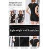image:imageEkouaer Rompers for Women Summer Casual Cap Sleeve Crewneck Short Pants Jumpsuit Beach Vacation Outfit with Pockets SXXLBlack