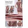 image:imageEkouaer Rompers for Women Summer Casual Cap Sleeve Crewneck Short Pants Jumpsuit Beach Vacation Outfit with Pockets SXXLBurgundy