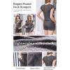 image:imageEkouaer Rompers for Women Summer Casual Cap Sleeve Crewneck Short Pants Jumpsuit Beach Vacation Outfit with Pockets SXXLDark Grey