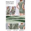 image:imageEkouaer Rompers for Women Summer Casual Cap Sleeve Crewneck Short Pants Jumpsuit Beach Vacation Outfit with Pockets SXXLIce Green