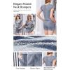 image:imageEkouaer Rompers for Women Summer Casual Cap Sleeve Crewneck Short Pants Jumpsuit Beach Vacation Outfit with Pockets SXXLLight Blue