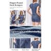 image:imageEkouaer Rompers for Women Summer Casual Cap Sleeve Crewneck Short Pants Jumpsuit Beach Vacation Outfit with Pockets SXXLNavy Blue