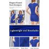 image:imageEkouaer Rompers for Women Summer Casual Cap Sleeve Crewneck Short Pants Jumpsuit Beach Vacation Outfit with Pockets SXXLSnorkel Blue