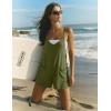 image:imageEkouaer Rompers for Women Summer Casual Sleeveless Short Overalls Boho Spaghetti Strap Shorts Jumpsuit with PocketsArmy Green
