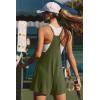 image:imageEkouaer Rompers for Women Summer Casual Sleeveless Short Overalls Boho Spaghetti Strap Shorts Jumpsuit with PocketsArmy Green