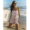 image:imageEkouaer Rompers for Women Summer Casual Sleeveless Short Overalls Boho Spaghetti Strap Shorts Jumpsuit with PocketsBeige Blue Floral