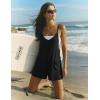 image:imageEkouaer Rompers for Women Summer Casual Sleeveless Short Overalls Boho Spaghetti Strap Shorts Jumpsuit with PocketsBlack