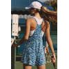 image:imageEkouaer Rompers for Women Summer Casual Sleeveless Short Overalls Boho Spaghetti Strap Shorts Jumpsuit with PocketsBlue Green Floral