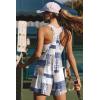 image:imageEkouaer Rompers for Women Summer Casual Sleeveless Short Overalls Boho Spaghetti Strap Shorts Jumpsuit with PocketsGrey Boho Print