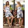 image:imageEkouaer Rompers for Women Summer Casual Sleeveless Short Overalls Boho Spaghetti Strap Shorts Jumpsuit with PocketsGrey Boho Print