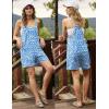 image:imageEkouaer Rompers for Women Summer Casual Sleeveless Short Overalls Boho Spaghetti Strap Shorts Jumpsuit with PocketsLight Blue Floral