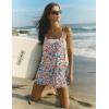 image:imageEkouaer Rompers for Women Summer Casual Sleeveless Short Overalls Boho Spaghetti Strap Shorts Jumpsuit with PocketsPink Watercolor Floral