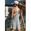 image:imageEkouaer Rompers for Women Summer Casual Sleeveless Short Overalls Boho Spaghetti Strap Shorts Jumpsuit with PocketsWhite Daisy Floral