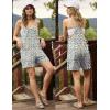 image:imageEkouaer Rompers for Women Summer Casual Sleeveless Short Overalls Boho Spaghetti Strap Shorts Jumpsuit with PocketsWhite Daisy Floral