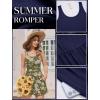 image:imageEkouaer Rompers for Women Summer Romper Sleeveless Scoop Neck Short Jumpsuits for Women Beach Jumpsuit with Pockets 2026Army Green Floral