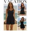 image:imageEkouaer Rompers for Women Summer Romper Sleeveless Scoop Neck Short Jumpsuits for Women Beach Jumpsuit with Pockets 2026Black
