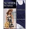 image:imageEkouaer Rompers for Women Summer Romper Sleeveless Scoop Neck Short Jumpsuits for Women Beach Jumpsuit with Pockets 2026Black Yellow Floral