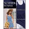 image:imageEkouaer Rompers for Women Summer Romper Sleeveless Scoop Neck Short Jumpsuits for Women Beach Jumpsuit with Pockets 2026Blue White Floral