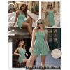 image:imageEkouaer Rompers for Women Summer Romper Sleeveless Scoop Neck Short Jumpsuits for Women Beach Jumpsuit with Pockets 2026Green White Floral