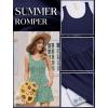 image:imageEkouaer Rompers for Women Summer Romper Sleeveless Scoop Neck Short Jumpsuits for Women Beach Jumpsuit with Pockets 2026Green White Floral