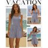 image:imageEkouaer Rompers for Women Summer Romper Sleeveless Scoop Neck Short Jumpsuits for Women Beach Jumpsuit with Pockets 2026Grey