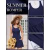 image:imageEkouaer Rompers for Women Summer Romper Sleeveless Scoop Neck Short Jumpsuits for Women Beach Jumpsuit with Pockets 2026Navy Blue