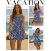 image:imageEkouaer Rompers for Women Summer Romper Sleeveless Scoop Neck Short Jumpsuits for Women Beach Jumpsuit with Pockets 2026Navy Blue Floral