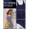 image:imageEkouaer Rompers for Women Summer Romper Sleeveless Scoop Neck Short Jumpsuits for Women Beach Jumpsuit with Pockets 2026Navy Blue Floral