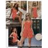 image:imageEkouaer Rompers for Women Summer Romper Sleeveless Scoop Neck Short Jumpsuits for Women Beach Jumpsuit with Pockets 2026Red Floral