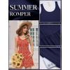 image:imageEkouaer Rompers for Women Summer Romper Sleeveless Scoop Neck Short Jumpsuits for Women Beach Jumpsuit with Pockets 2026Red Floral