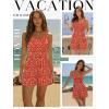 image:imageEkouaer Rompers for Women Summer Romper Sleeveless Scoop Neck Short Jumpsuits for Women Beach Jumpsuit with Pockets 2026Red Floral