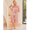 image:imageEkouaer Satin Robes for Women Lace Trim Silk Robe 34 Sleeve Kimono Bathrobe Bride Bridesmaid Wedding Party Sleepwear SXXLDusty Rose
