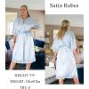 image:imageEkouaer Satin Robes for Women Lace Trim Silk Robe 34 Sleeve Kimono Bathrobe Bride Bridesmaid Wedding Party Sleepwear SXXLLight Blue